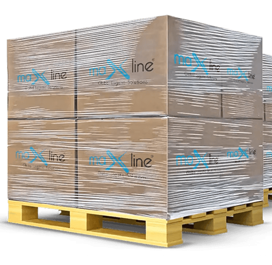 Maxline Global's expert packing team securing cargo in wooden crates